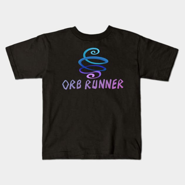 Orb Runner Logo Kids T-Shirt by Lavoie Studios